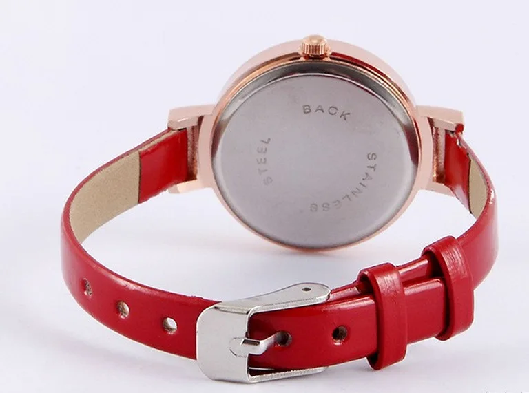 

Casual High Quality Women's Fashion Watch Simplicity Generous Rhinestone Wrist Watch Red Black White Pink Rose Brown