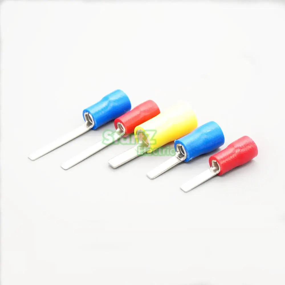100 шт красный DBV1.25-10 холодного прессования изолированные клеммные разъемы 22-16AWG -