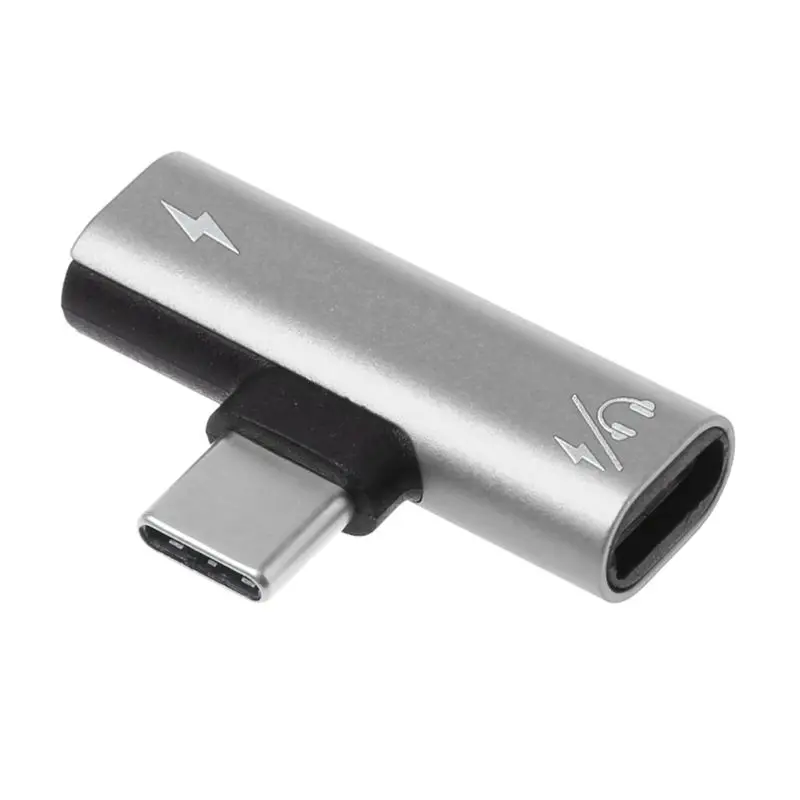 Кабель адаптер для зарядки наушников USB C Type Male Dual Female аудиокабель AUX Xiaomi Mi 6 6x Huawei P20