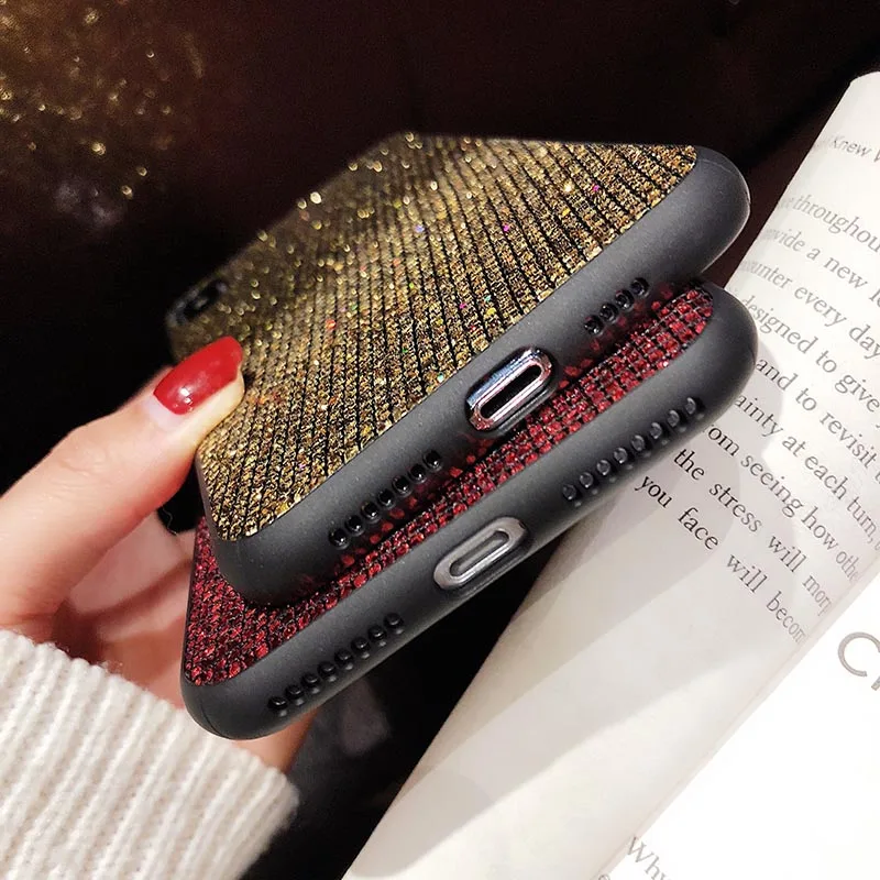 Модный Блестящий блестящий чехол для samsung S8 S9 Plus Note 8 9 Чехлы iPhone X XR XS Max 7 6 6S