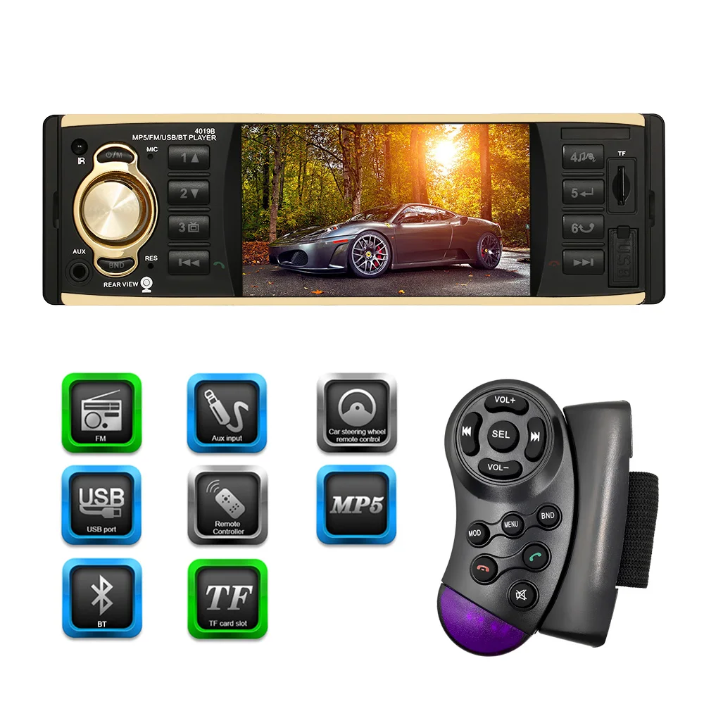 Автомагнитола 1Din MP5 плеер 4 1 дюйма TFT HD мультимедийные развлечения BT USB/TF FM Aux вход