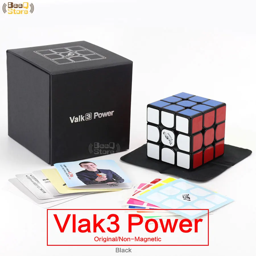Qiyi mofangge Valk3 power M магический куб скорость 3x3x3 Магнитный куб 3x3 magico Cubo черный Stickerless игра головоломка игрушки с магнитами - Цвет: Valk3 Power-Black