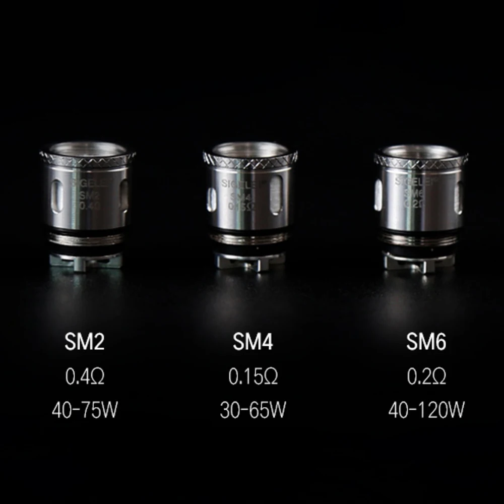 Оригинальная катушка Sigelei SM 0.4ohm SM2/0.15ohm SM4/0.2ohm SM6 для DP/O9/Vi Ictor/Slydr/GLO Tank 2019|Испарители