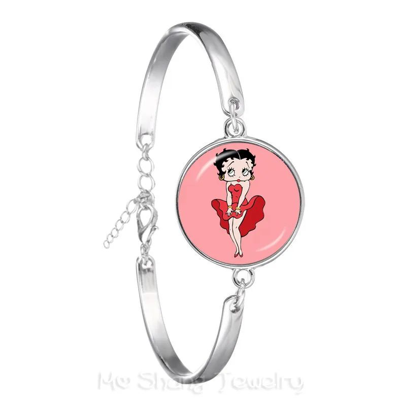 Браслет Betty Boop в стиле Харадзюку милый мультяшный браслет диаметром 18 мм модный