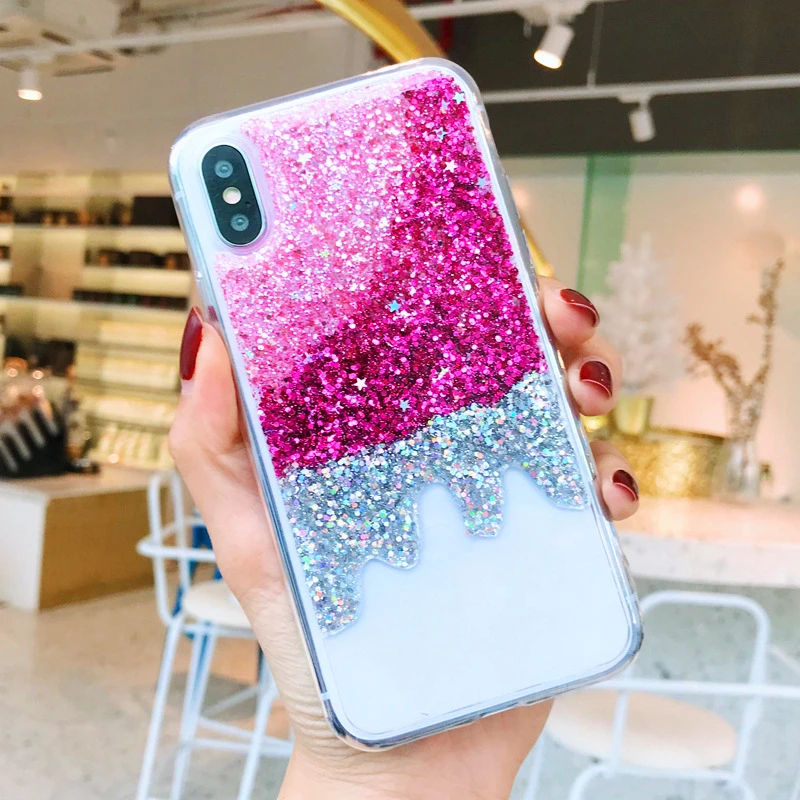 Градиентное розовое звездное небо чехол для iphone X эпоксидное Тающее мороженое 8 7 6 6s Plus|Бамперы| |