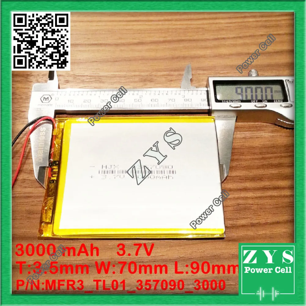 Polymer lithium ion battery 3.7V 357090 can be customized wholesale CE FCC ROHS MSDS quality certification 3.5 x 70 90mm | Компьютеры и