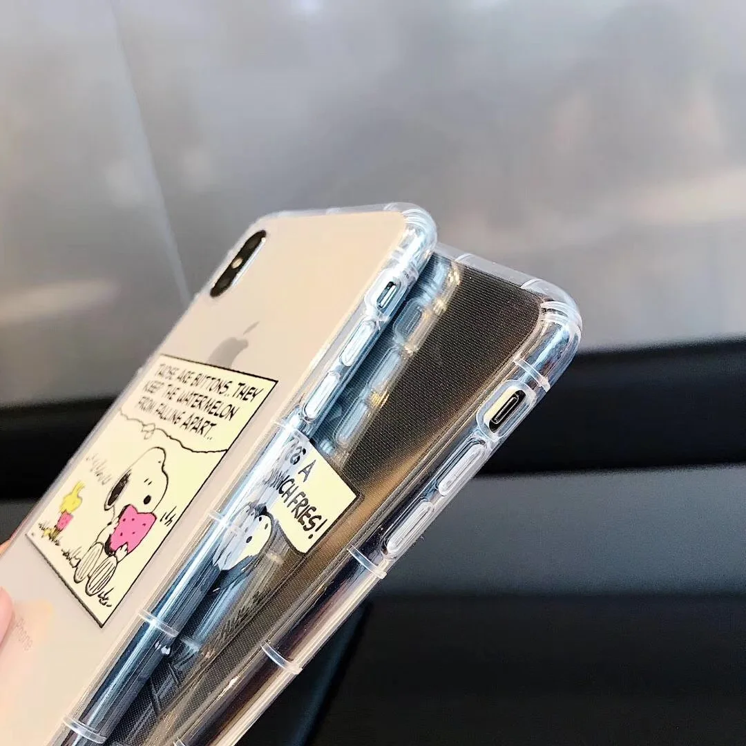 Милый мультяшный чехол из ТПУ для Apple iPhone 7 8 6 6S Plus X XS Max Xr Charlie коричневый мягкий