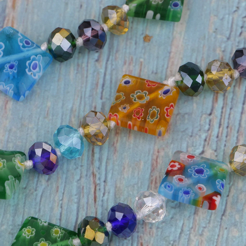 1 нитка стеклянных бусин Millefiori для изготовления ювелирных изделий ожерелье