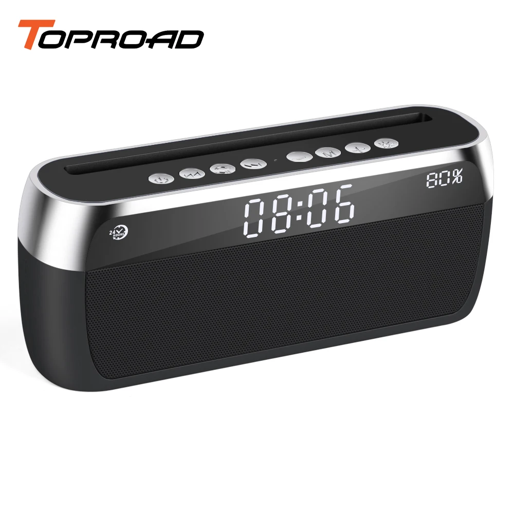 TOPROAD портативный Bluetooth динамик беспроводной стерео звук бас плеера Поддержка FM
