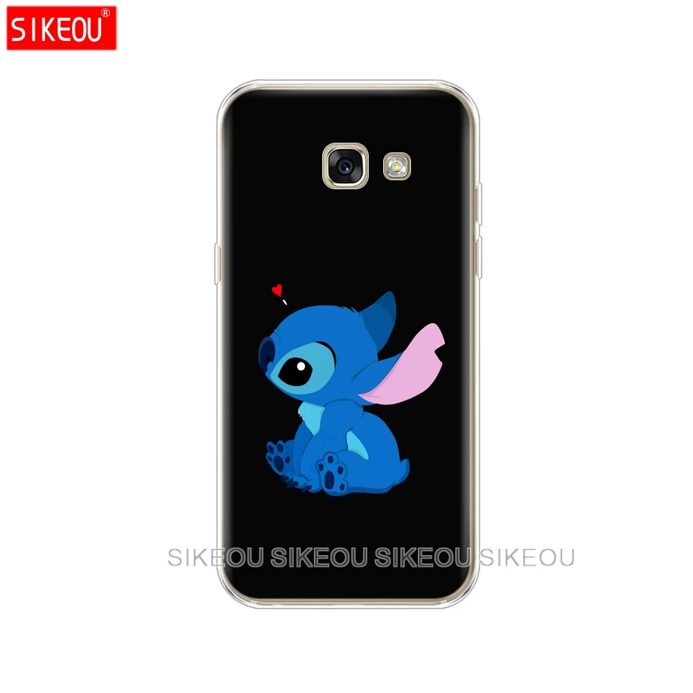 Silicone phone case cover for Samsung Galaxy A8 2018 A3 A310 A5 A510 A7 2016 2017 cute cartoon Lilo Stitch |