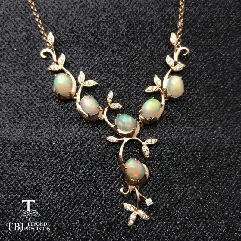 TBJ изящное дерево deisgn ожерелье с натуральным высококачественным огненным