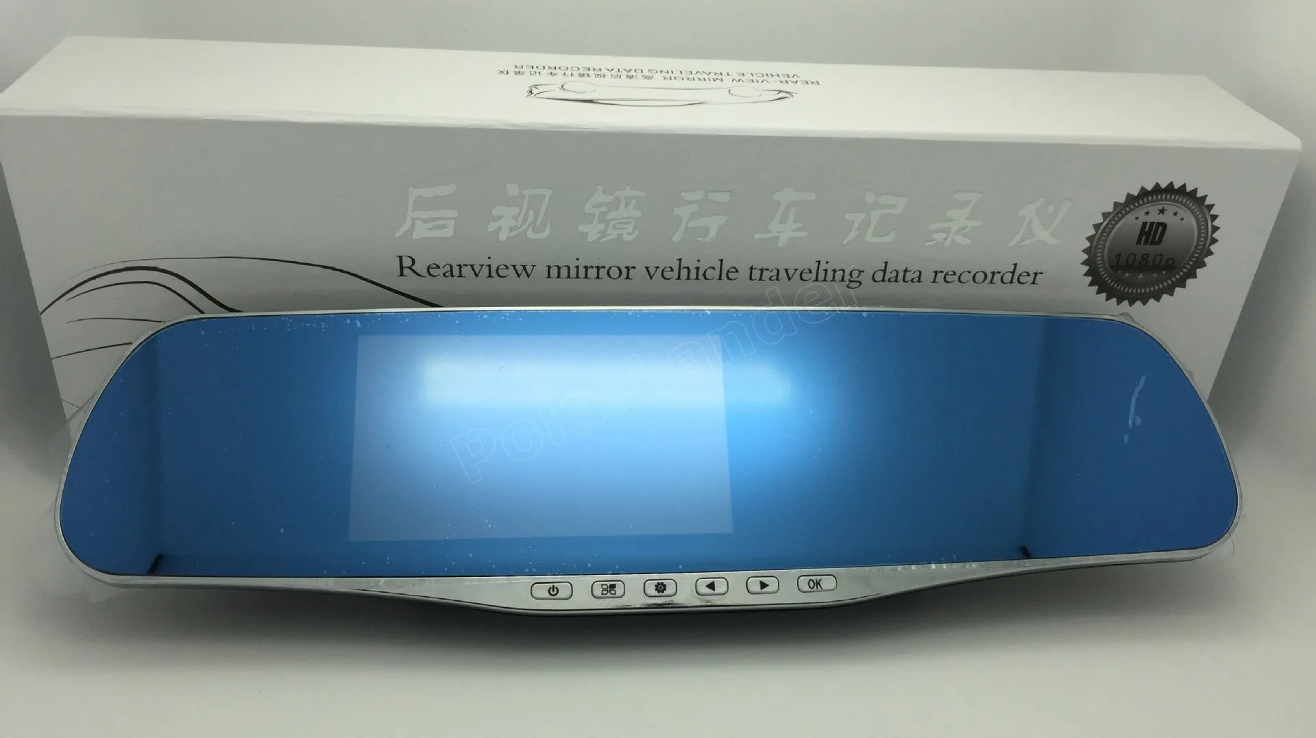 

car DVR Rearview mirror Full HD video Car recorder camcorder dashcam driving recorder 4.4 inch dual lens include rear camera