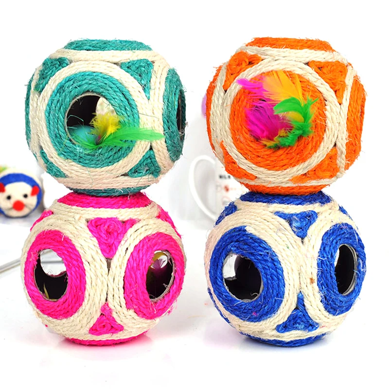 Игрушка для кошек Sisal Интерактивная чесалка с натуральными шариками игрушка