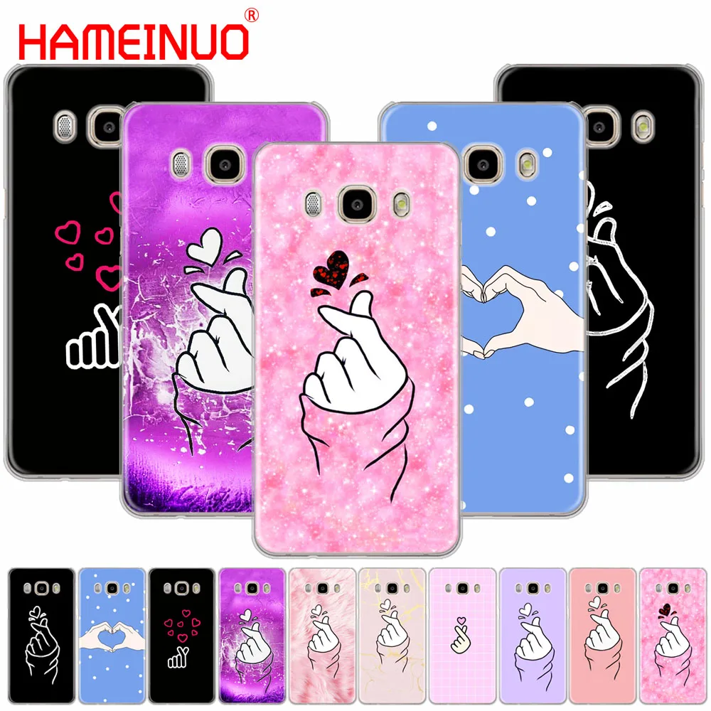 HAMEINUO черно белый чехол для телефона с рисунком сердечек Samsung Galaxy J1 J2 J3 J5 J7 MINI ACE 2016