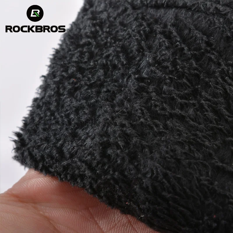 ROCKBROS Велоспортные Зимние Перчатки Тепловый Ветрозащитный Теплый Флис Перчатки Мужина Женщины Анти-скольжения Водонепроницаемые Анти-шок Спортивные перчатки