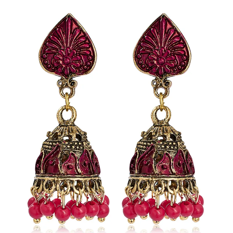 SHUANGR индийские Jhumka цыганские украшения этнические серьги для птиц женские