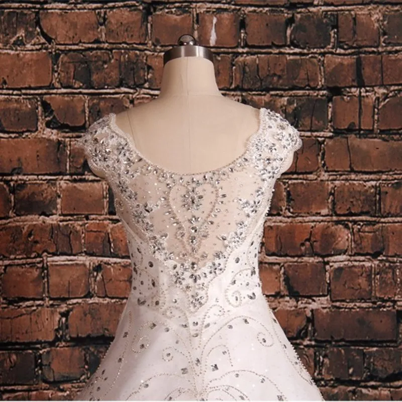 Vestido де Noiva 2016 новинка роскошная линия кружева свадебные платья с обширными