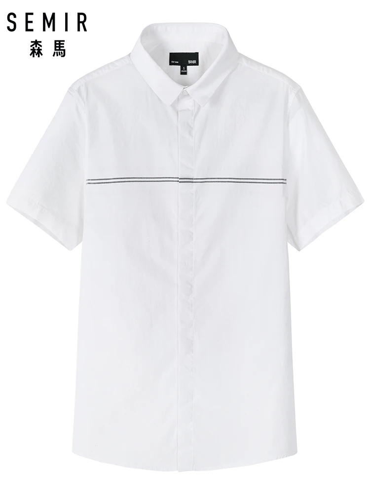 SEMIR 2019 брендовая мужская рубашка Весна Бизнес Slim Fit Одежда Мужская с короткими