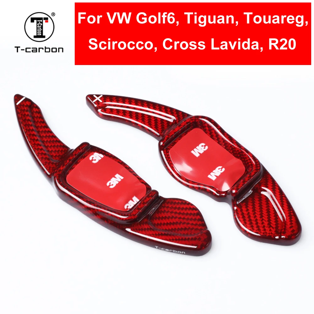Автомобильный Стайлинг руль из углеродного волокна весло для Volkswagen Golf6 MK6 Tiguan Cross