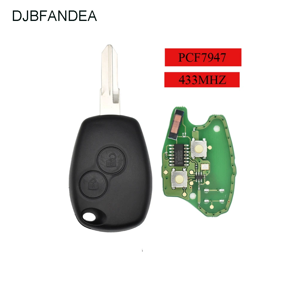 DJBFANDEA Автомобильный Дистанционный ключ для Renault Megane Modus Clio Kangoo Logan Sandero Duster с чипом