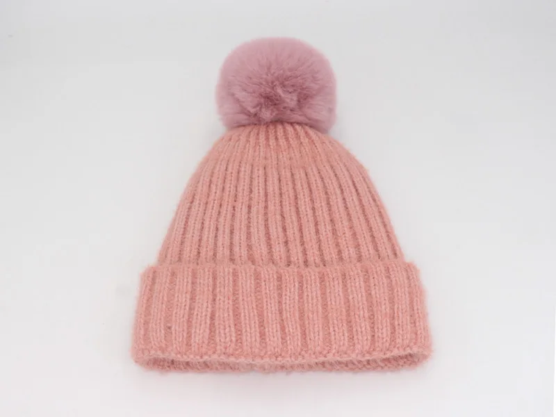 YOUBOME Skullies Beanies, шапка для женщин, зимние шапки для женщин, шапка с одноцветным помпоном, двухслойная шапка s, женская вязаная шапка Skullies