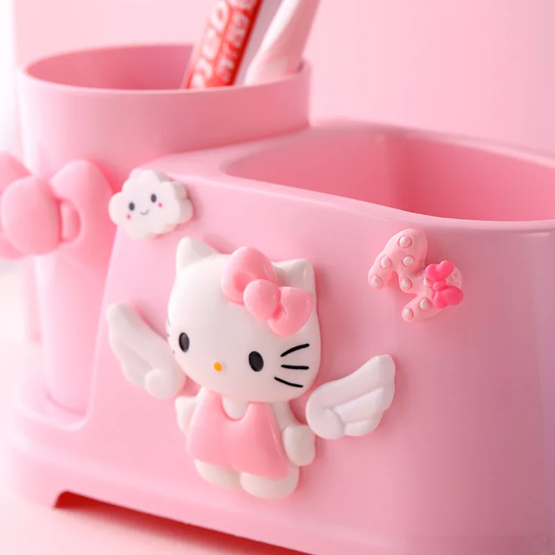 Милый рисунок Hello Kitty Зубная щётка держатель PP Материал защита для рта чашка