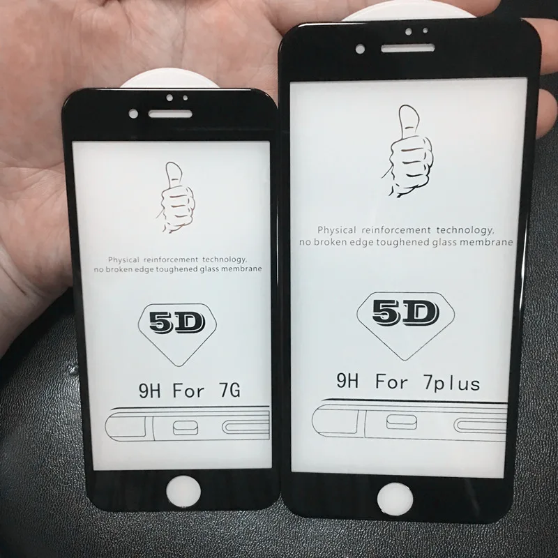 Полноэкранный чехол 5D (3nd Gen 3D 2nd 4D) закаленное стекло для iPhone 6 6S 7 Plus NFH защитная
