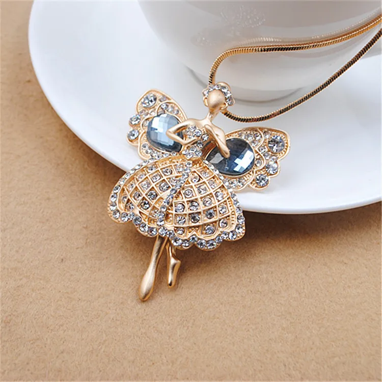 2016 новый дизайн модное французское Кукольное ожерелье для танцовщиц с кулоном