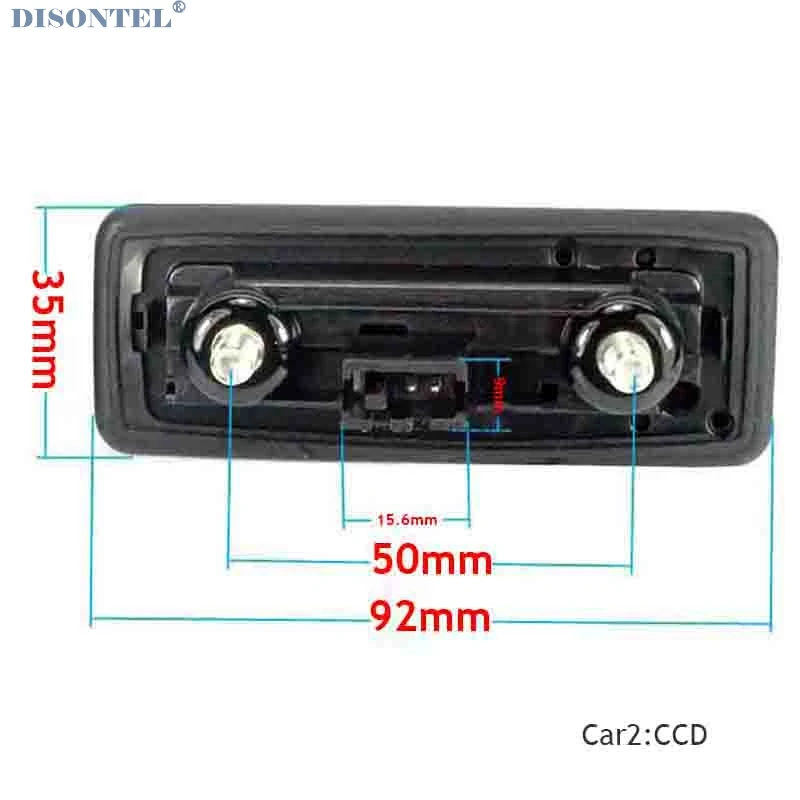 car2 wire CCD Для sony ccd skoda octavia fabia audi A1 Автомобильная задняя парковочная камера, ручка багажника, камера ночного видения, водонепроницаемый провод, беспроводная - Название цвета: car2 wire CCD