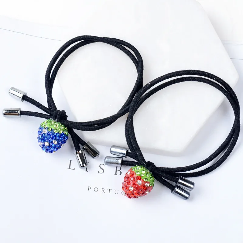 1 шт. милые эластичные резинки для волос с клубничкой игрушки девочек ручная