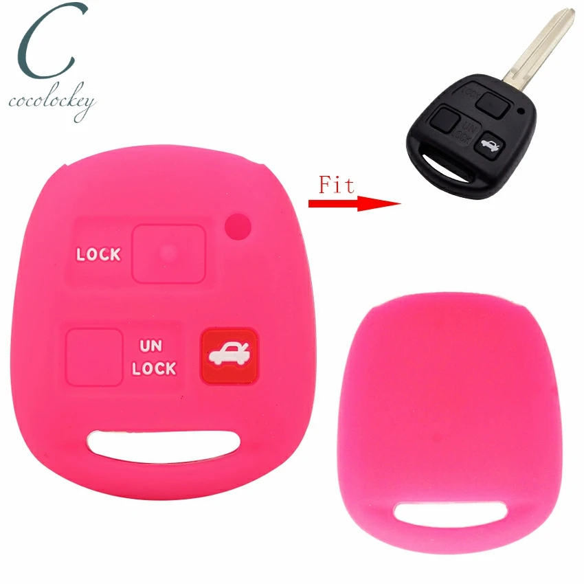 Cocolockey силиконовый чехол для автомобильного ключа LEXUS TOYOTA дистанционного с 3