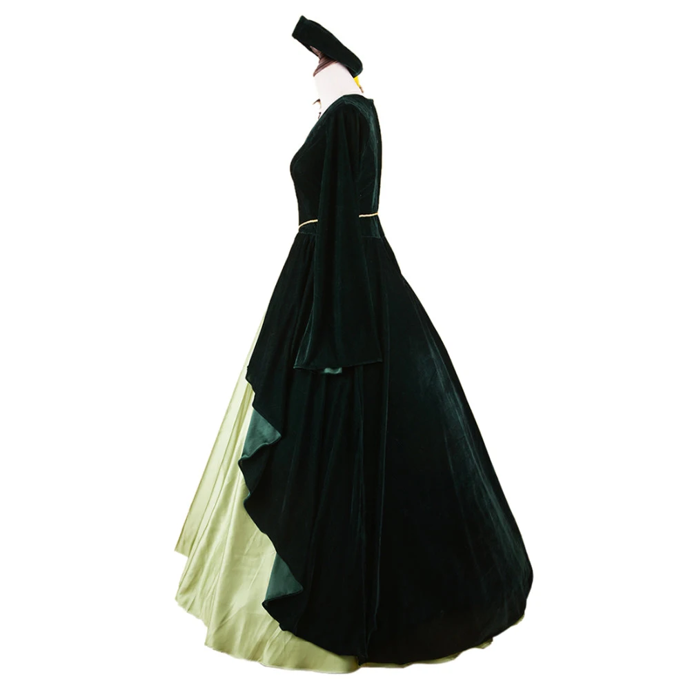 Gone with the wind Cosplay Scarlet O'hara PortieresCivil War Gown Halloween Costumes Adult Velvet Prom Dress Vintage Maxi |