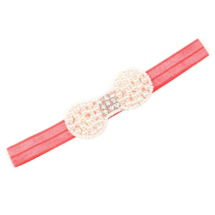 Новый красивый цветной праздничный головной убор с жемчужным бантом для