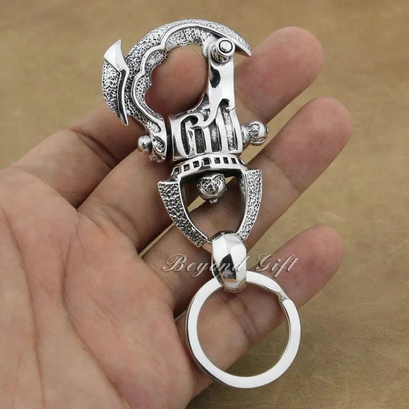 Брелок для ключей 8J018 из серебра 925 пробы в стиле ретро панк|keyring fashion|keychain keyringfashion