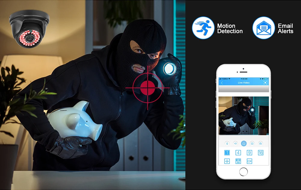 MISECU HD IP камера 1080P ручной поворот Onvif P2P сети проводной ночной инфракрасный ИК 48 в