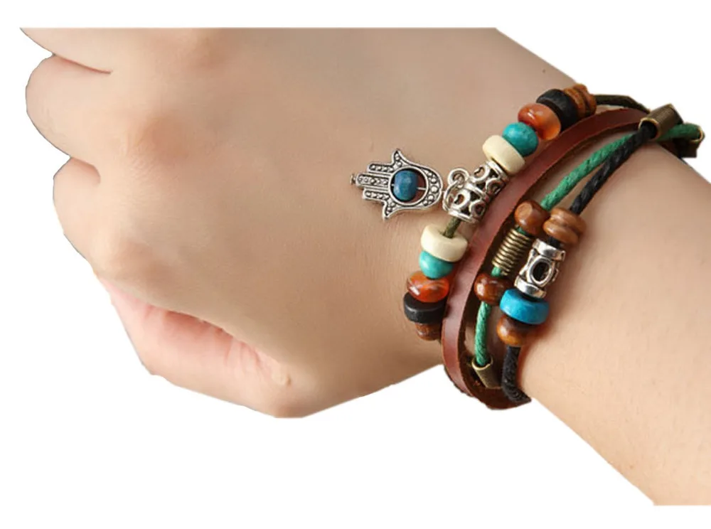 Бесплатная доставка 2014 курорт - стиль естественно щебень кожа ручной работы