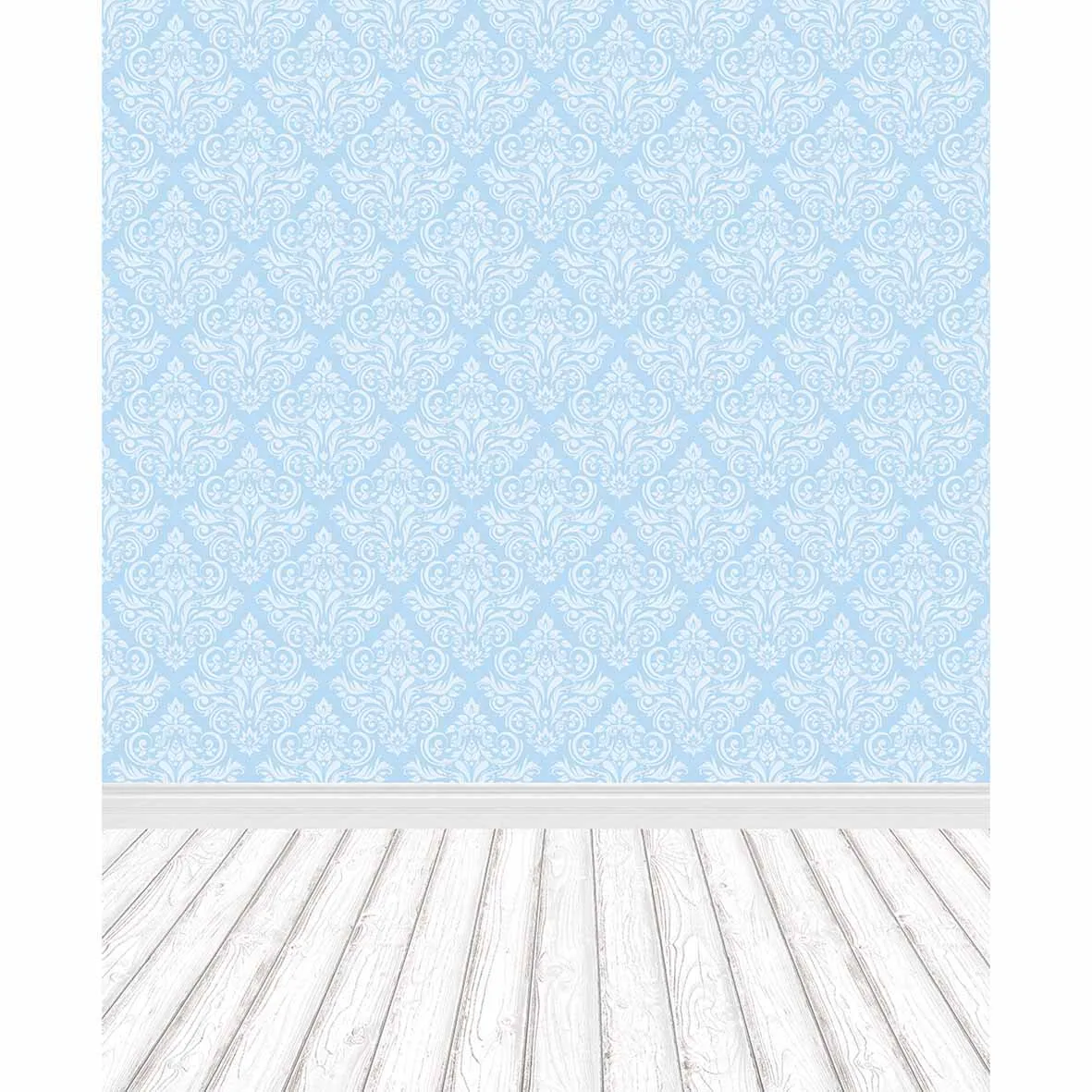 Allenjoy светло голубой дамасский роскошный фон с изображением деревянного пола для