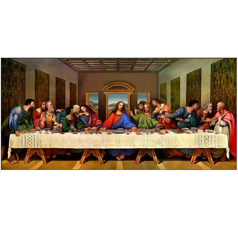 

Last Dinner religion room decor Embroidery pattern Full Square/Round 5D Diamond Painting cross stitch Mosaic Rhinestone Wall art