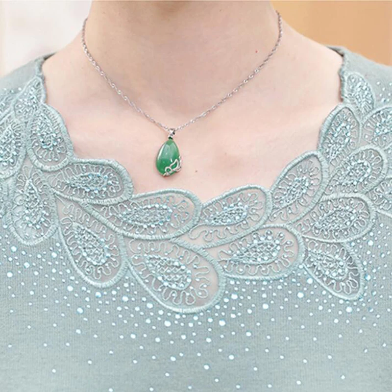 

2018 Spring Autumn Fashion Middle Aged Women Elegant O-neck Knitting Sweater Pullover Tops Knitted wool Sweater Plus Size