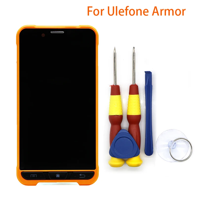 Сенсорный ЖК экран для Ulefone Armor Digitizer в сборе с рамкой запасные части + Кнопка