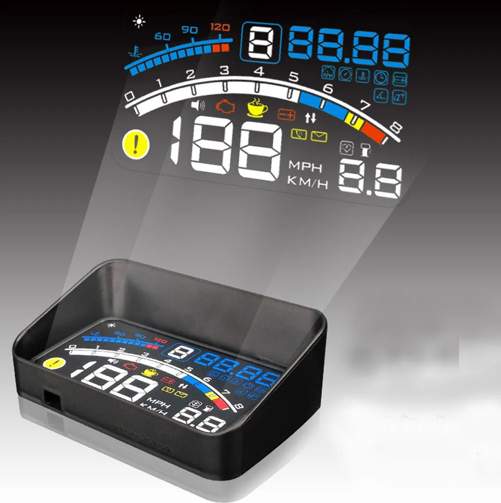 DHL/FedEx/ETK 10 шт./5," Лот Автомобиль HUD дисплей HUD OBD II Автомобильная Марка EOBD топливный параметр дисплей превышение скорости Предупреждение хорошего качества