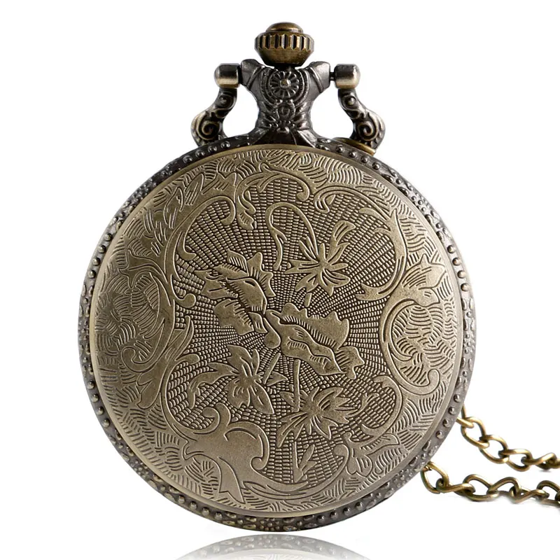 

Bronze The Elder Scrolls V Skyrim Dragon Pendant Pocket Watch Antique Style Retro Chain Necklace Men Women Gift With Necklace