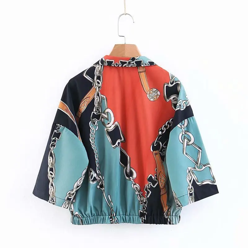 Hot sale XL40-1733 European and American Fashion Wind Chain Printed Shirts0224 |