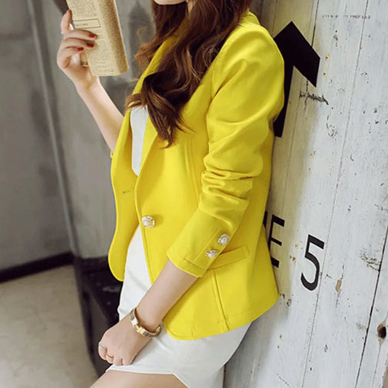 (Зеленый желтый черный) 2017 женские блейзеры и куртки новый женский узкий пиджак с