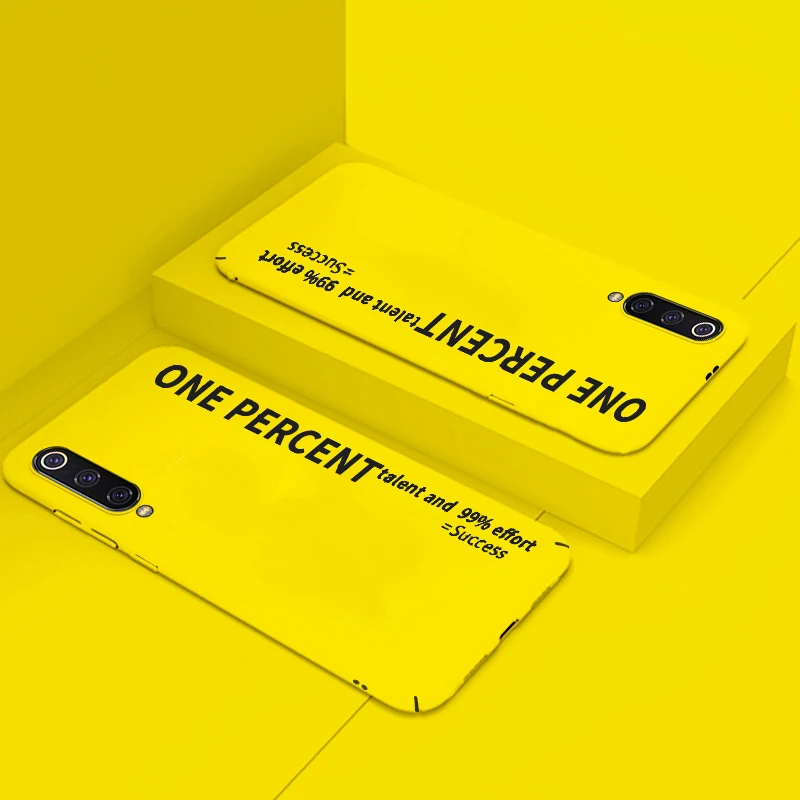 Тонкий матовый чехол ADKO ярких цветов с надписью для Xiaomi Mi 9 Жесткий Чехол из