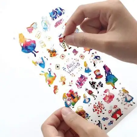 1 шт Kawaii девушки Алиса в стране чудес декоративные наклейки клей наклейки для скрапбукинга DIY наклейки этикетки канцелярские товары