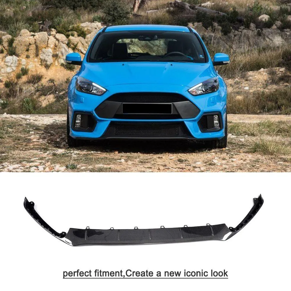 Передний бампер из углеродного волокна передний спойлер для Ford Focus RS Hatchback 4 Door 2016