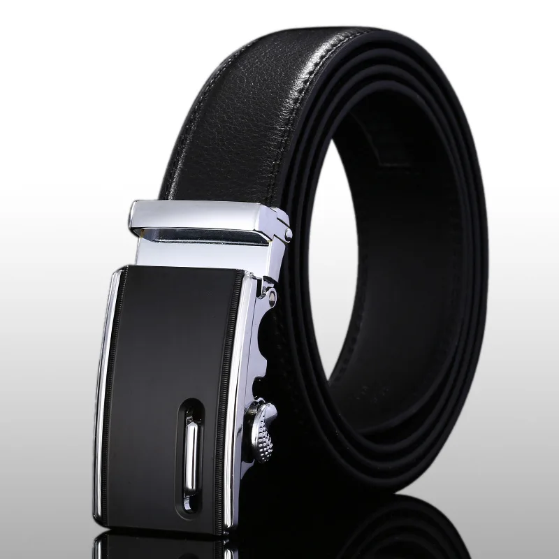 Мужской кожаный ремень с автоматической пряжкой VOHIO 2017 металлический для отдыха