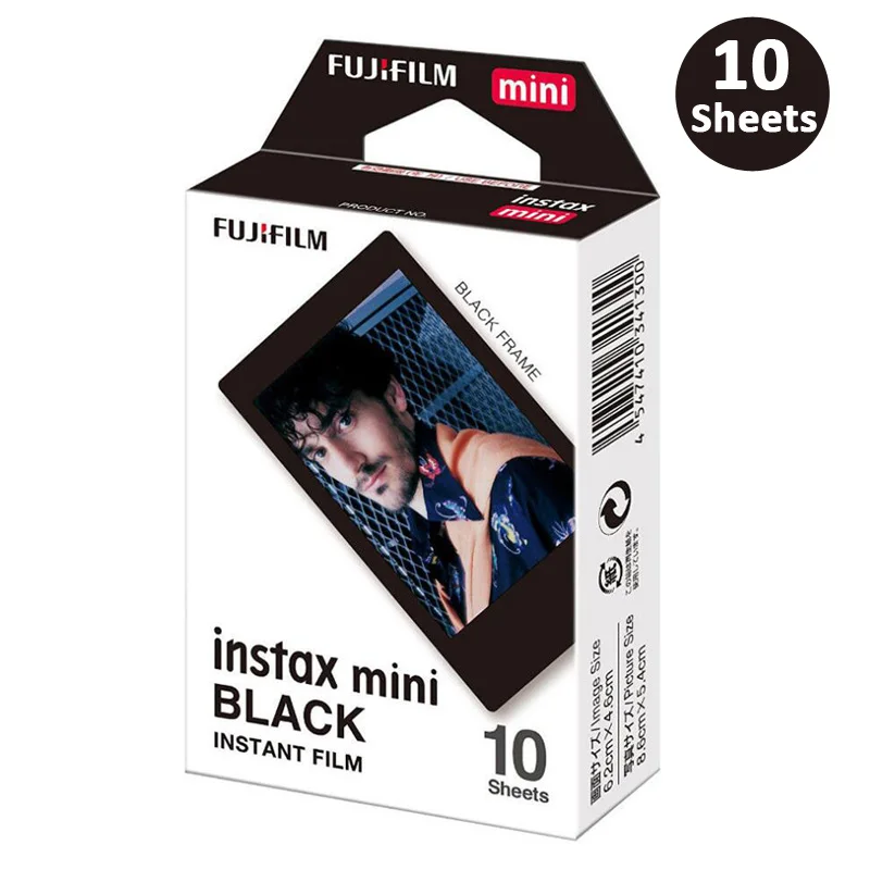 Пленка Fujifilm Instax Mini на выбор фоторамка 10-100 лист фотобумага для камеры Instax Mini 9 Mini 8 Instant Mini 70 90 - Цвет: 10 Sheets Black