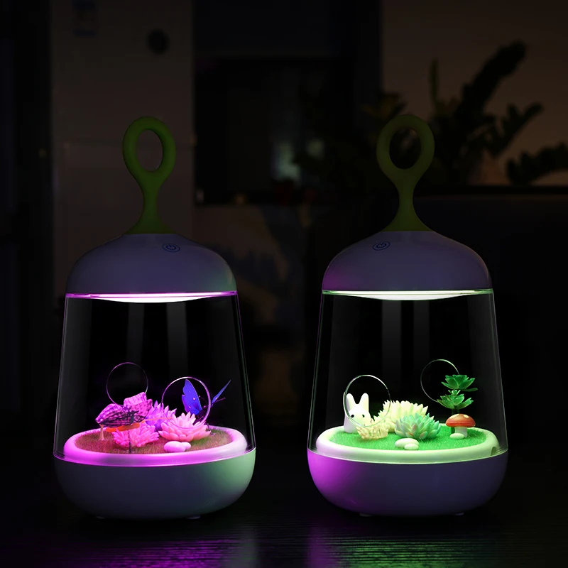 USB 3D растения DIY светодиодный RGB Красочная клетка Ночной светильник Настольная